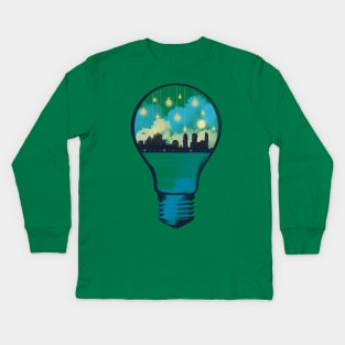 city lights Kids Long Sleeve T-Shirt